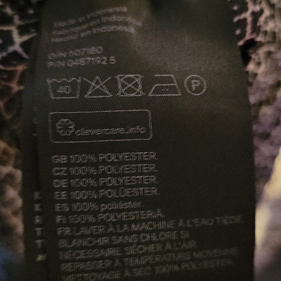 Navy & White Geometric Print Elastic Waist Pants H&M sz 12 - Picture 4 of 4